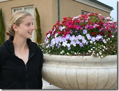 Example of a basin planted with annuals